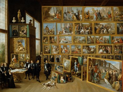 De Aartshertog Leopold Willem in zijn galerij in Brussel door David Teniers the Younger